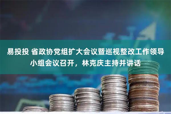 易投投 省政协党组扩大会议暨巡视整改工作领导小组会议召开，林克庆主持并讲话